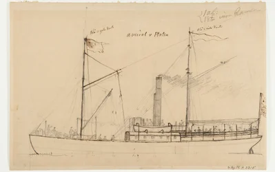 El barco de vapor AMIRAL VON PLATEN